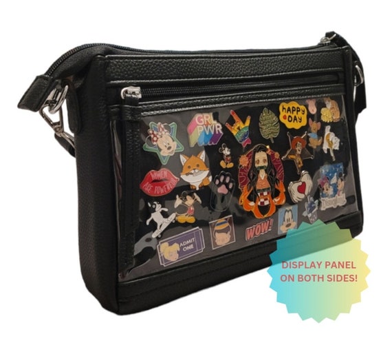 Ita Bag Ita Crossbody Pin Bag Vegan Leather Ready to Ship W0W Display Bag  Black 