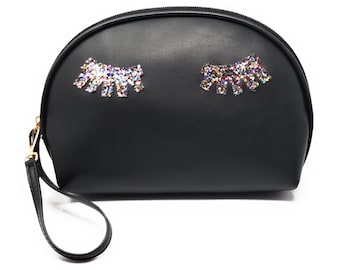 Black Lashes Kosmetiktaschen- Testertaschen- Armband
