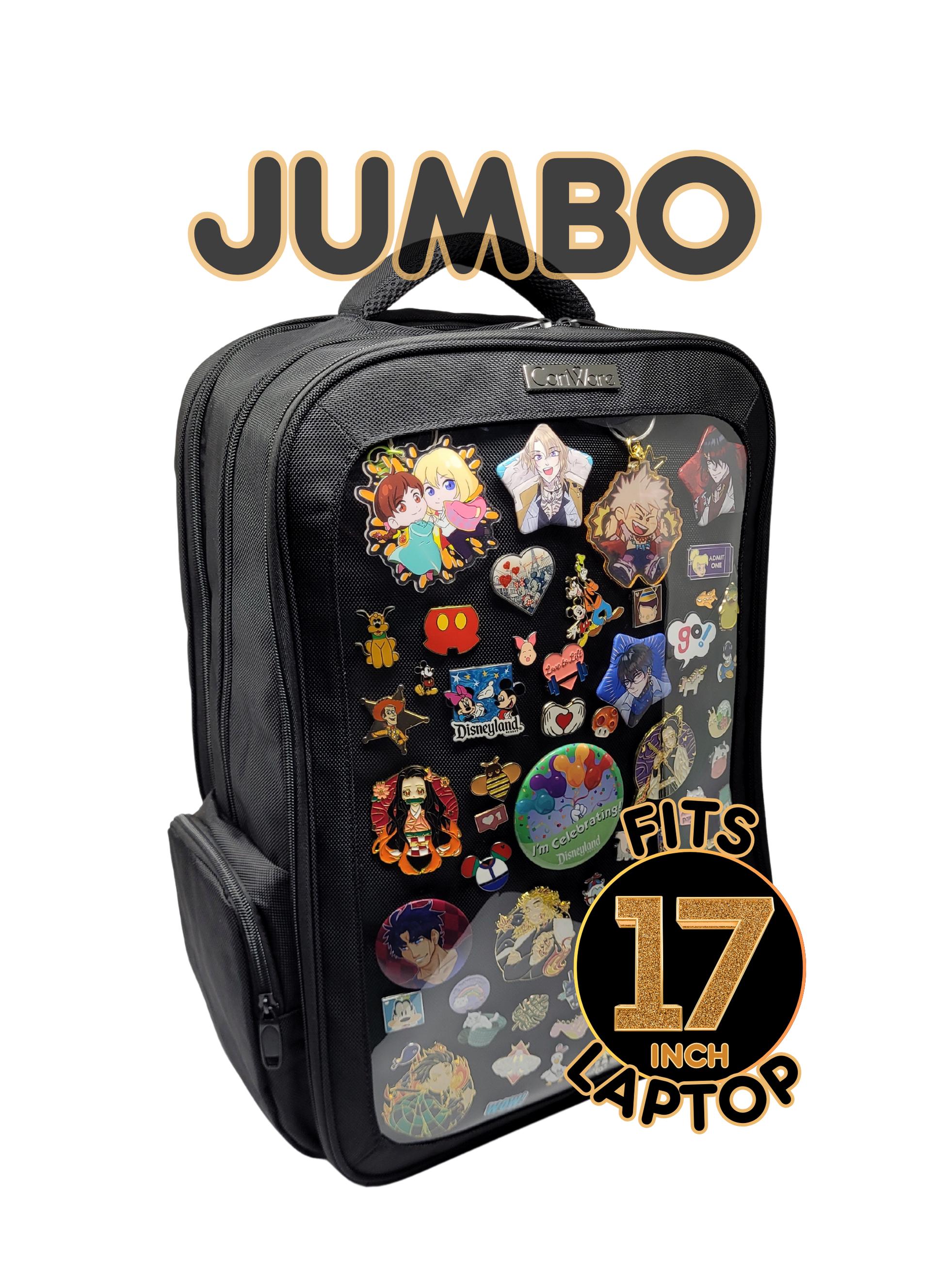 Prokva Ita Bag Crossbody Pin Display Sling Bag met Inzetstuk, Ita Borstzak Rugzak met Doorzichtige Zak voor Het Verhandelen van Pins, Comic Con, Reizen, Zwart