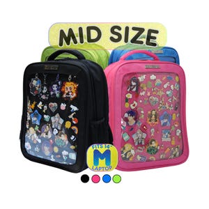 CariWare Everyday Ita Rucksack - Pin-Display-Tasche, herausnehmbarer Einsatz, Pin-Trading, langlebig, wasserabweisend, 14-Zoll-Laptopfach