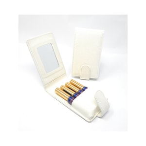 White Sparkle  Lipstick & Essential oil Roller bottle Pouches- Flip Lipsense Cases