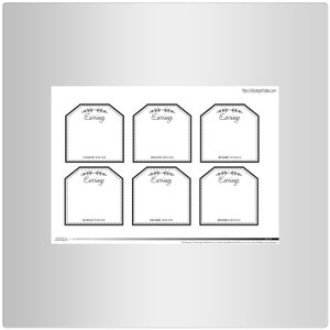 PRINTABLE Earrings Display Cards / Template / Tag / Label / PDF to ...