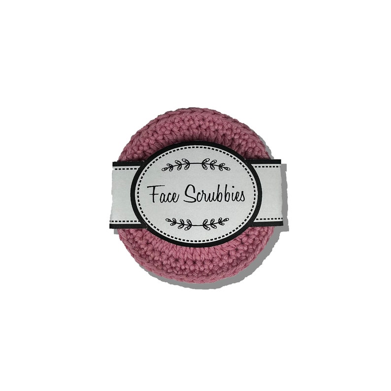 PRINTABLE Face Scrubbies Label Print at home Facial Rounds Tag Template Scrubby packaging instant download PDF wrapper display card image 1