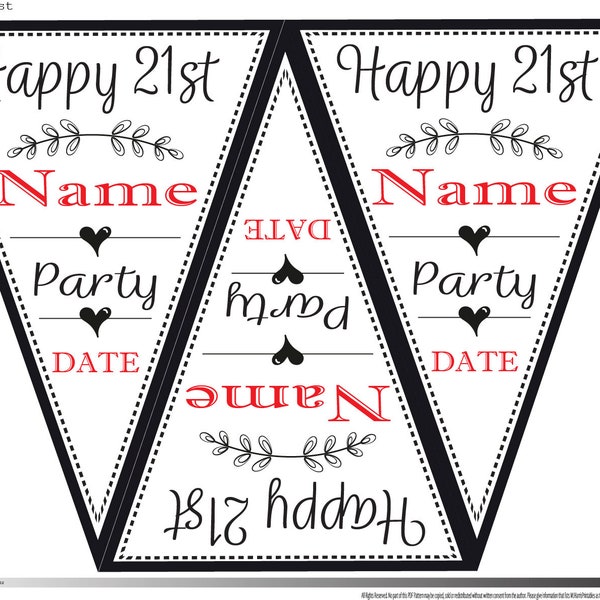21st Printable Signs - Etsy