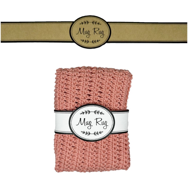 PRINTABLE Mug Rug Label / Packaging Handmade Crochet Instant Etsy