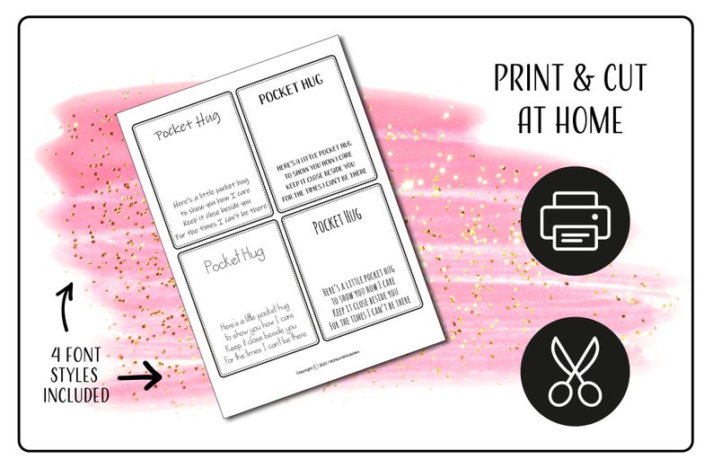 Pocket Hug Poem Template Printable Templates