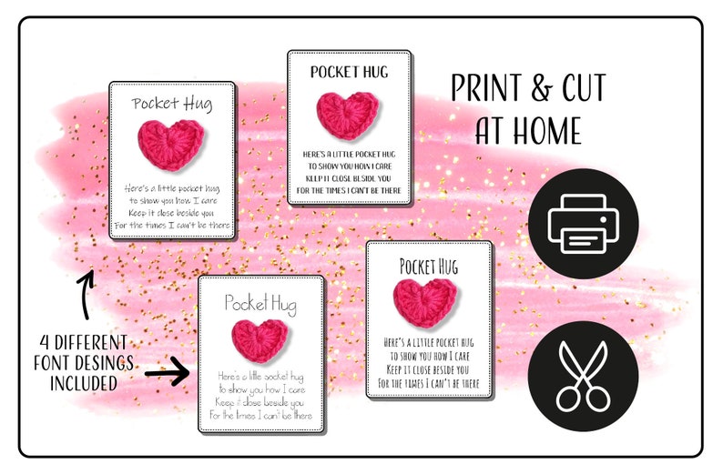 Pocket Hug Printable Printable Templates