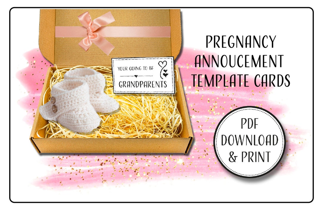 PRINTABLE Baby Announcement Print Out Card for Handmade Crochet ...