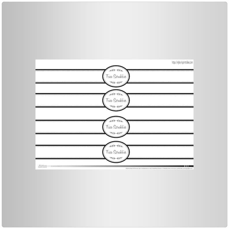 PRINTABLE Face Scrubbies Label Print at home Facial Rounds Tag Template Scrubby packaging instant download PDF wrapper display card image 8