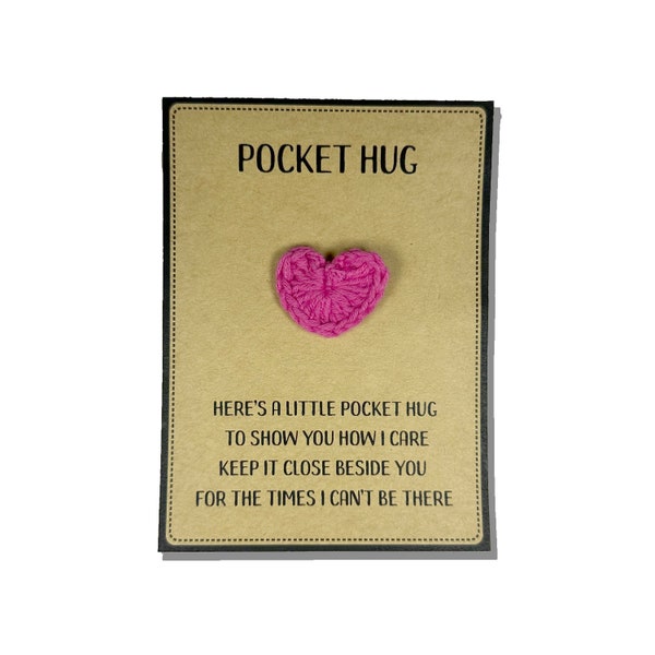 PRINTABLE Pocket Hug Crochet Poem Display Card Template Label Tag. PDF Instant Download. Print at home
