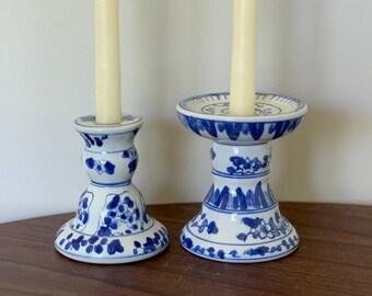 Vintage Blue Delft 4 12\u201d Plate Candle Holder