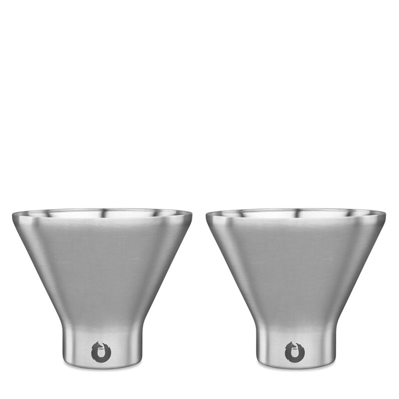 Stainless Steel Martini Glass Set of 2 Etsy
