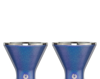 Copa de Martini de acero inoxidable, juego de 2