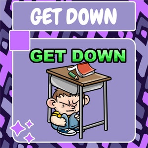 Get Down Emote | Twitch Emote | Youtube Emote | Discord Emote | Community Emote | Streamer Emote | Pun Emote | Funny Emote | Hide Emote