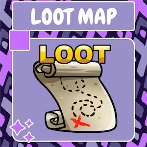 Carte au trésor de butin Emote | | d’emote Twitch | d’emote Youtube discord Emote | | d’émote communautaire Streamer Emote | Loot Emote | | thoracique Trésor