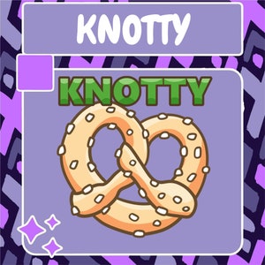 Knotty Pretzel Emote / Twitch Emote / Youtube Emote / Discord Emote / Community Emote / Streamer Emote / Pun Emote / Knotty Emote / Food