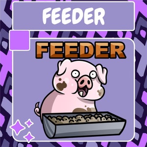 Feeder Pig Emote / Twitch Emote / Youtube Emote / Discord Emote / Community Emote / Streamer Emote / Feed Emote / Pig Emote / Funny Emote