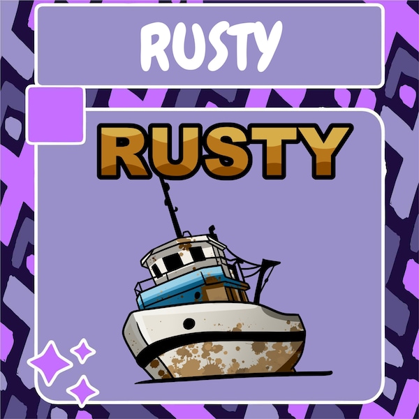 Rusty Boat Emote | Twitch Emote | Youtube Emote | Discord Emote | Community Emote | Streamer Emote | Baddie Emote