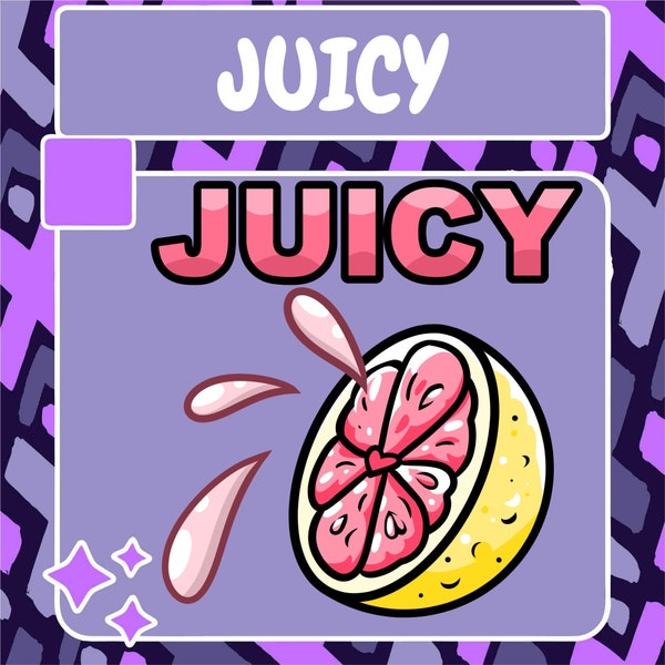 Juicy Grapefruit Emote | Twitch Emote | Youtube Emote | Discord Emote | Community Emote | Streamer Emote | Juice Emote | Fruit Emote | Juicy