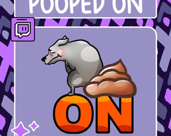 Animated Pooped On Emote | Twitch Emote | Youtube Emote | Discord Emote | Community Emote | Streamer Emote | Poop Emote | Sh*t Emote | Dog