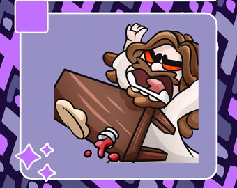 Emote animado Jesus Table Flip | Emote Twitch | Emote do Youtube | Emote de discórdia | Emote da comunidade | Emote de streamer | Emote de raiva | Emote de raiva