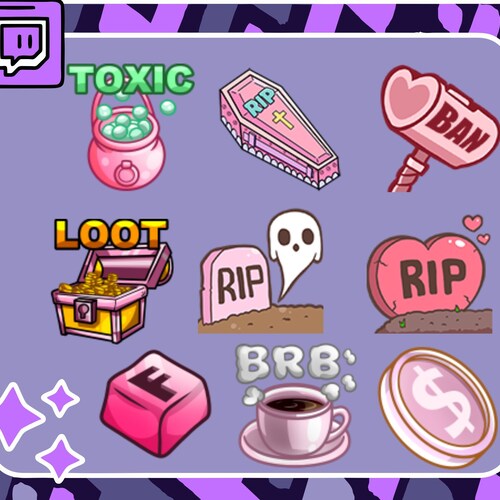 Pink Pastel Starter Emote Pack Twitch Emote Youtube Emote Etsy
