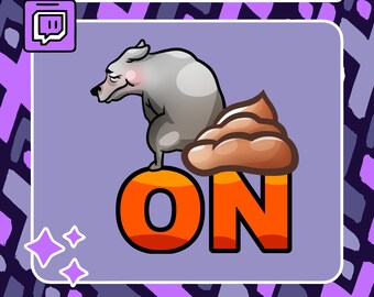 Pooped On Emote | Twitch Emote | Youtube Emote | Discord Emote | Community Emote | Streamer Emote | Poop Emote | Sh*t Emote | Dog Emote