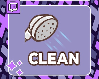 Clean Emote | Twitch Emote | Youtube Emote | Discord Emote | Community Emote | Streamer Emote | Clean Emote | Shower Emote