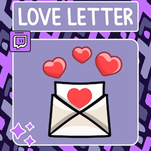 Liefdesbrief Emote | Twitch Emote | Youtube Emote | Discord Emote | Gemeenschap Emote | Streamer Emote | Hart Emote | Brief Emote | Post