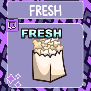 Emotka świeżego popcornu | Emotka Twitch | Emotka Youtube | Emotka Discord | Emotka społeczności | Emotka streamera | Emotka świeżego popcornu | Emotka jedzenia