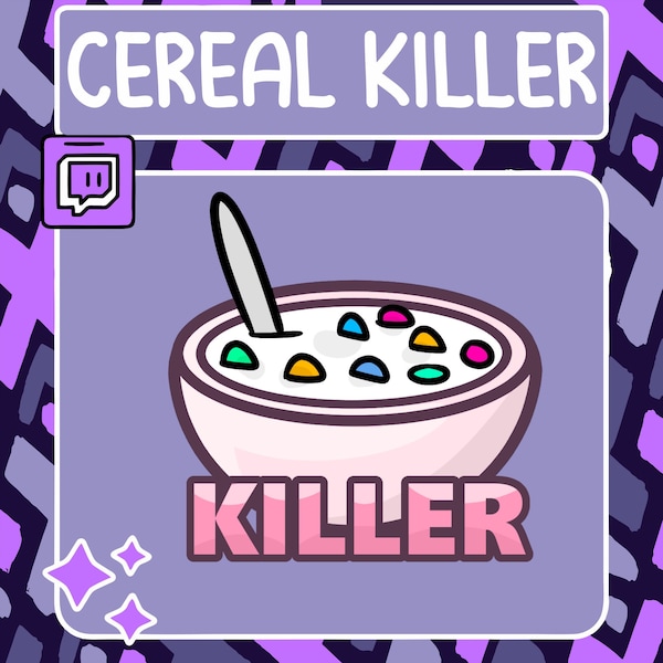 Cereal Killer Emote | Twitch Emote | Youtube Emote | Discord Emote | Community Emote | Streamer Emote | Killer Emote | Cereal Emote | Food