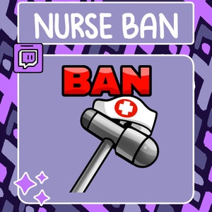 Krankenschwester Ban Hammer Emote | Twitch Emote | Youtube Emote | Discord Emote | Community Emote | Streamer Emote | Ban Hammer | Ban Emote