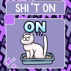 Emotka „Pooped On” | Emotka Twitch | Emotka Youtube | Emotka Discord | Emotka społeczności | Emotka streamera | Emotka Poop | Emotka Sh*t | Emotka Cat