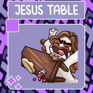 Jesus Table Flip Animated Emote | Twitch Emote | Youtube Emote | Discord Emote | Community Emote | Streamer Emote | Rage Emote | Rager Emote