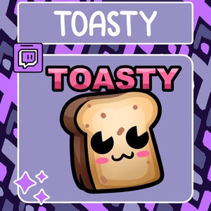 Toasty Emote | Twitch Emote | Youtube Emote | Discord Emote | Community Emote | Streamer Emote | Kawaii Emote | Food Emote | Toast Emote