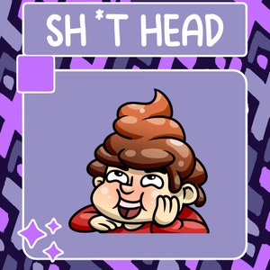 Sh*t Head Emote | Twitch Emote | Youtube Emote | Discord Emote | Community Emote | Streamer Emote | Poop Emote | Sh*t Emote | Bad Emote