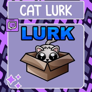 Cat In Box Lurk Emote | Twitch Emote | Youtube Emote | Discord Emote | Community Emote | Streamer Emote | Lurk Emote | Cat Emote | Lurker