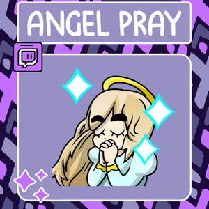 Angel Pray Emote | Twitch Emote | Youtube Emote | Discord Emote | Community Emote | Streamer Emote | Angel Emote | Pray Emote | RNGesus