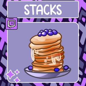 Stacks Pancake Emote | Twitch Emote | Youtube Emote | Discord Emote | Community Emote | Streamer Emote | Food Emote | Cute Emote | Funny