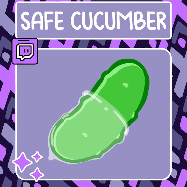 Safe Cucumber Emote | Twitch Emote | Youtube Emote | Discord Emote | Community Emote | Streamer Emote | Cucumber Emote | Eggplant Emote