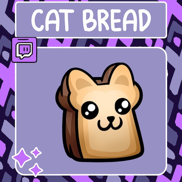 Cat Bread Emote | Twitch Emote | Youtube Emote | Discord Emote | Community Emote | Streamer Emote | Cat Emote | Cute Emote | Kawaii Emote