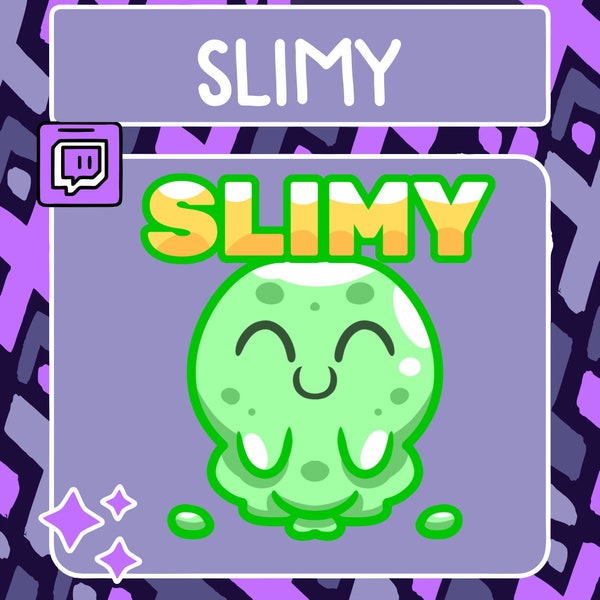 Slimy Emote | Twitch Emote | Youtube Emote | Discord Emote | Community Emote | Streamer Emote | Slime Emote | Monster Emote | Kawaii Emote