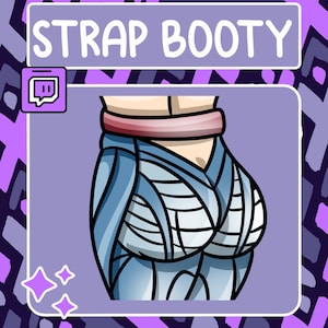 Strap Booty Emote | Twitch Emote | Youtube Emote | Discord Emote | Community Emote | Streamer Emote | Booty Emote | Lewd Emote | Booty