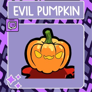 Evil Pumpkin Emote | Twitch Emote | Youtube Emote | Discord Emote | Community Emote | Streamer Emote | Pumpkin Emote | Evil Emote | Holiday