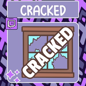 May include: A cartoon illustration of a window with broken glass. The window is framed in brown wood. The word "CRACKED" is written in white letters across the window.