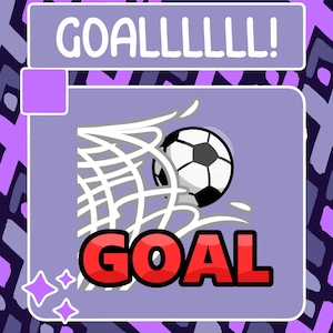 Emote animata di Goalllll Soccer / Twitch Emote / Youtube Emote / Discord Emote / Community Emote / Streamer Emote / Sport Emote / Goal Emote