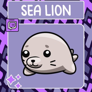 Kawaii Sea Lion Emote | Twitch Emote | Youtube Emote | Discord Emote | Community Emote | Streamer Emote | Sea Lion Emote | Animal Emote