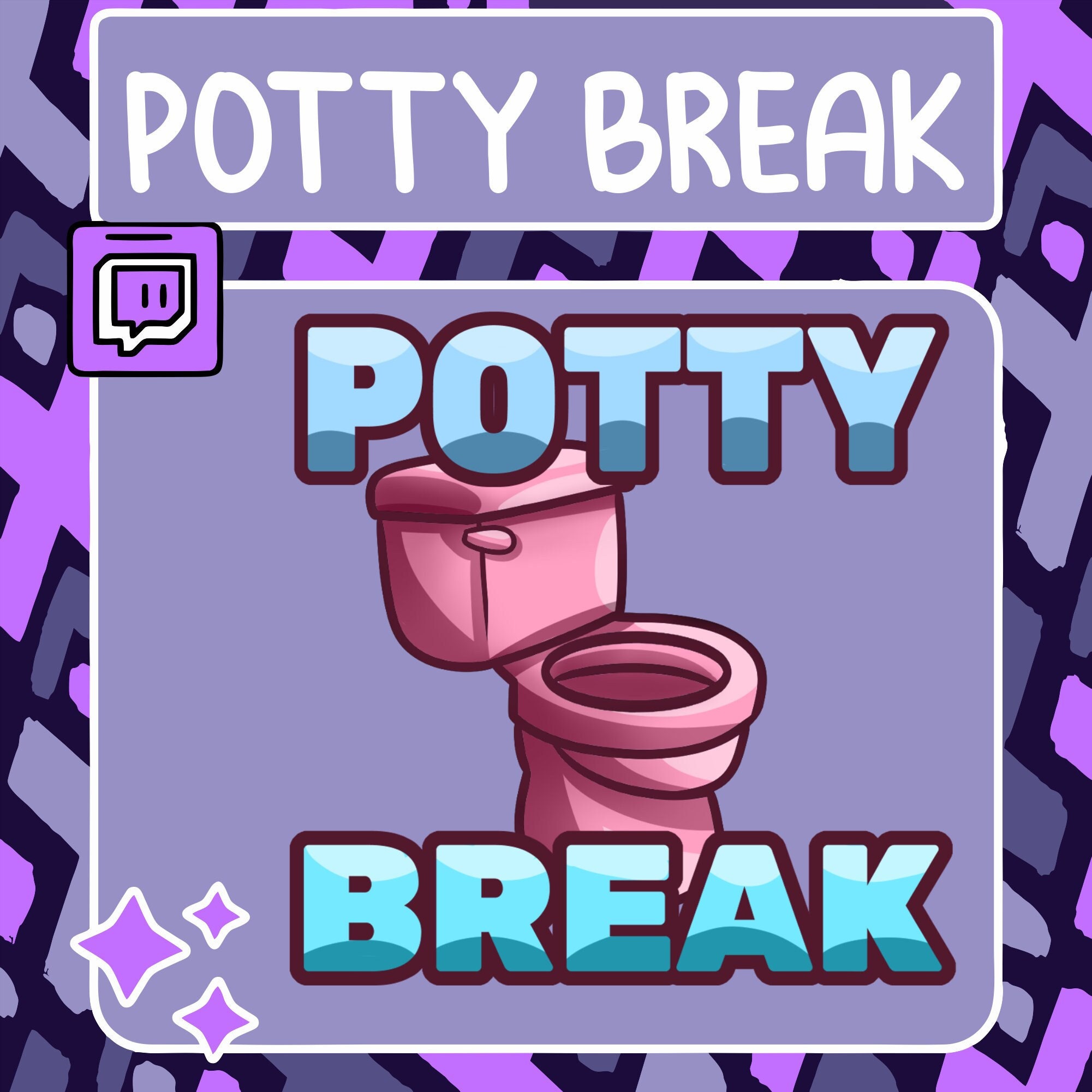 Potty Break Emote Twitch Emote Youtube Emote Discord Etsy