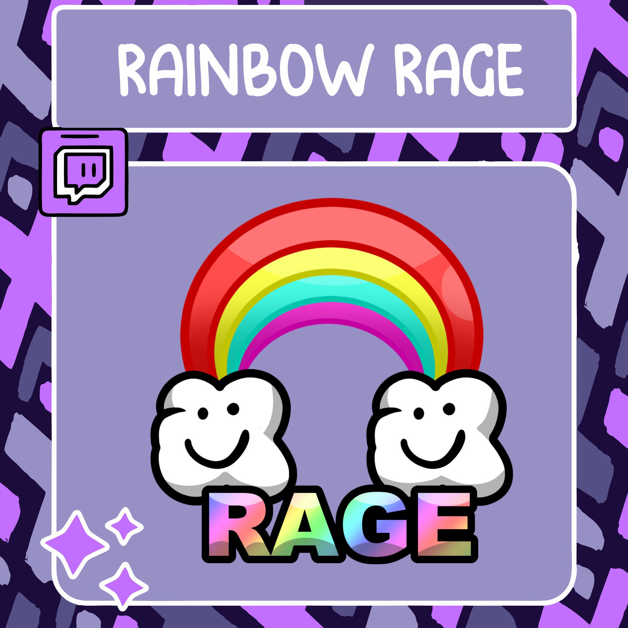 Rainbow Rage Emote | Twitch Emote | Youtube Emote | Discord Emote | Community Emote | Streamer Emote | Rager Emote | Rainbow Emote | Rage