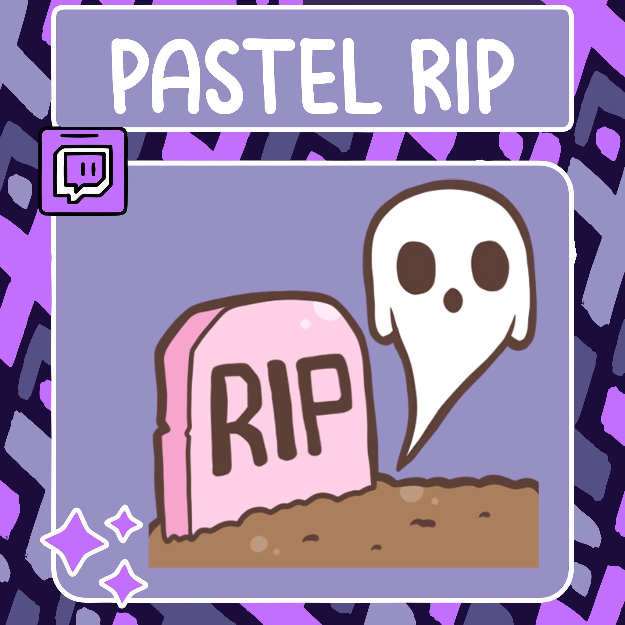 Pastel Ghost RIP Emote Twitch Emote Youtube Emote Discord Emote
